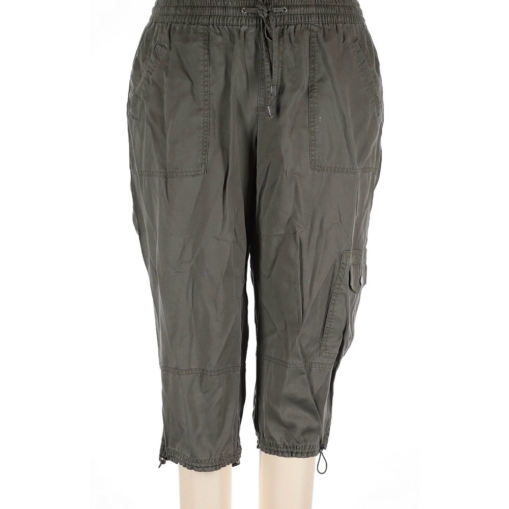 Lane Bryant Olive Green Capri Pants